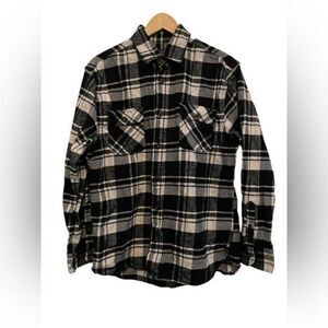 JACHS | large black white plaid heritage flannel